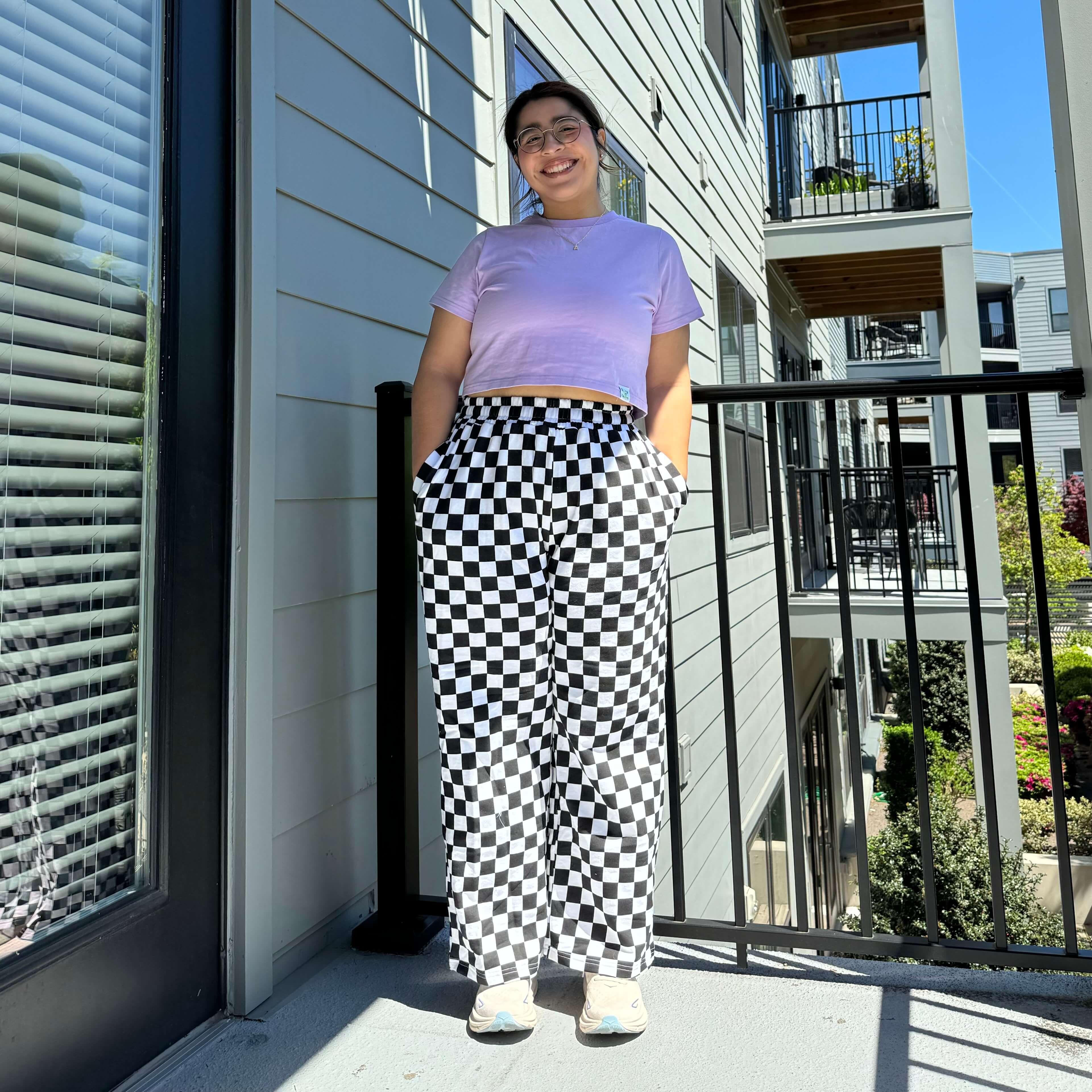 29" Inseam Be Yourself Pants - Checker Black