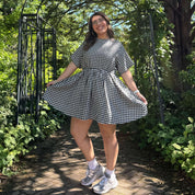 Gingham Dress - Black