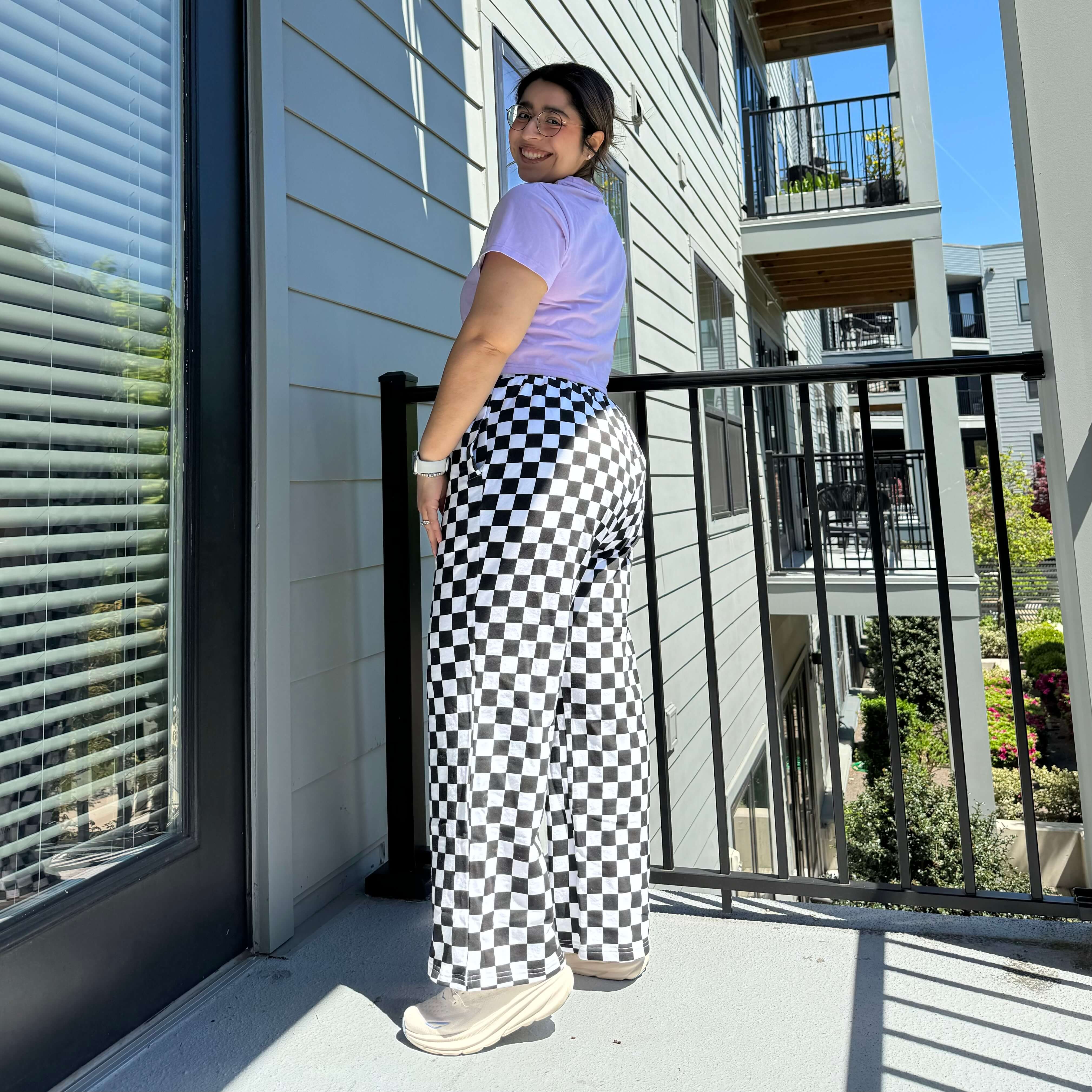 29" Inseam Be Yourself Pants - Checker Black