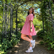 Gingham Dress - Tomato