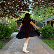 Tiered Shirt Dress - Black *Clearance Sale*