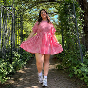 Gingham Dress - Tomato