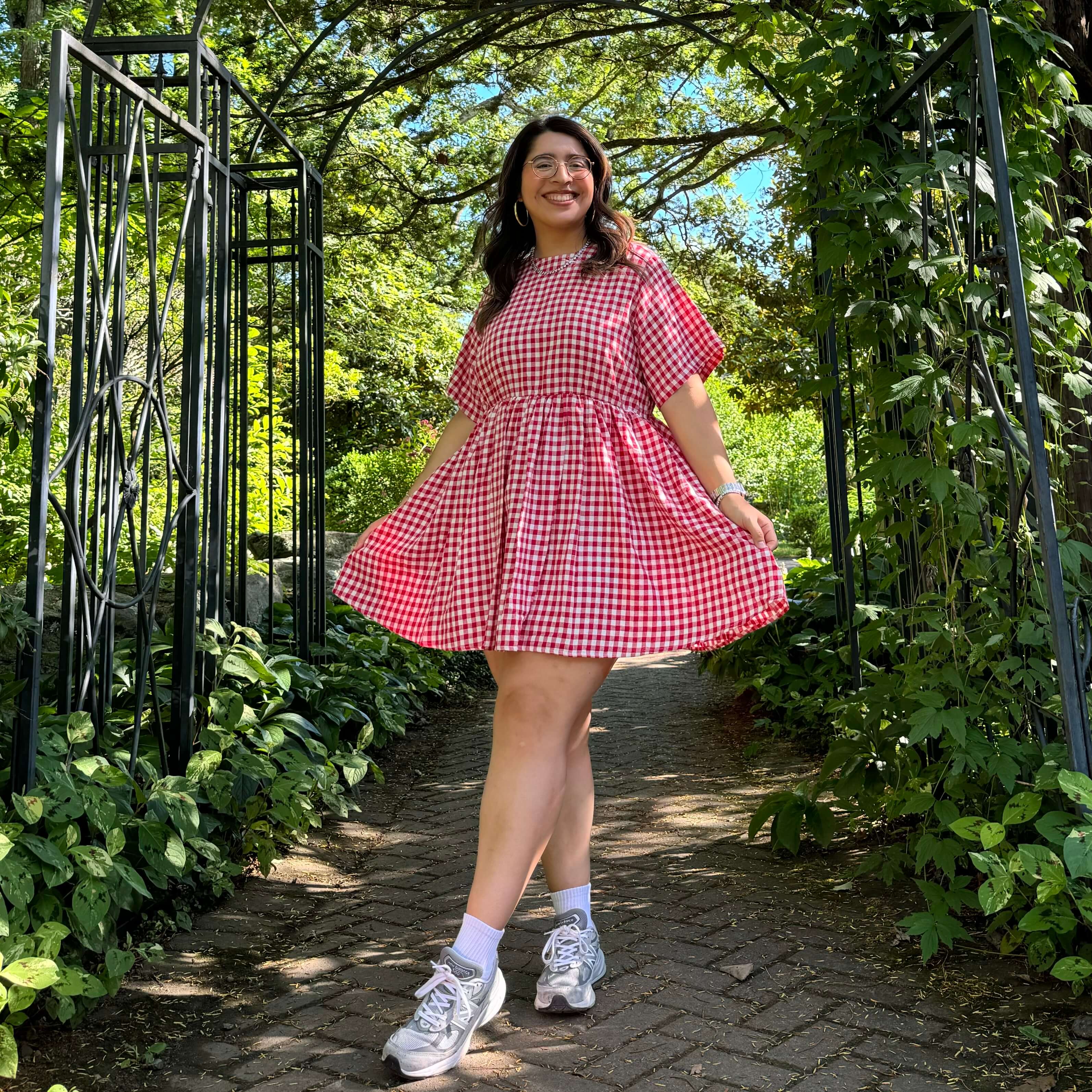 Gingham Dress - Tomato