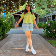 Diagonal Button-Up - Solid Green