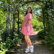 Gingham Dress - Tomato