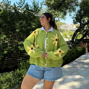Flower Cardigan - Matcha
