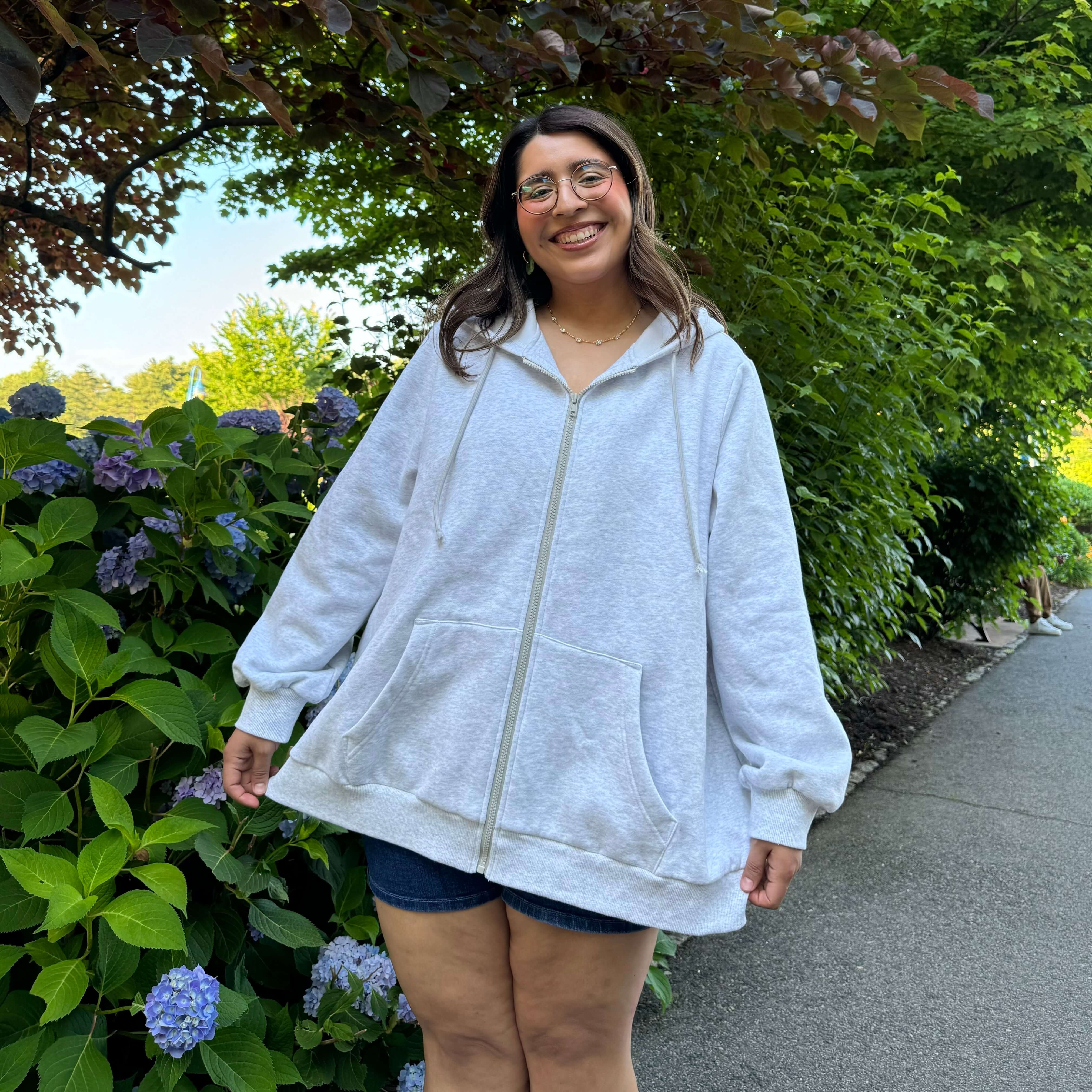 Zip-Up Hoodie - Gray