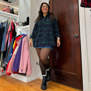 Flannel Long Sleeve Button-Up - Blue/Green