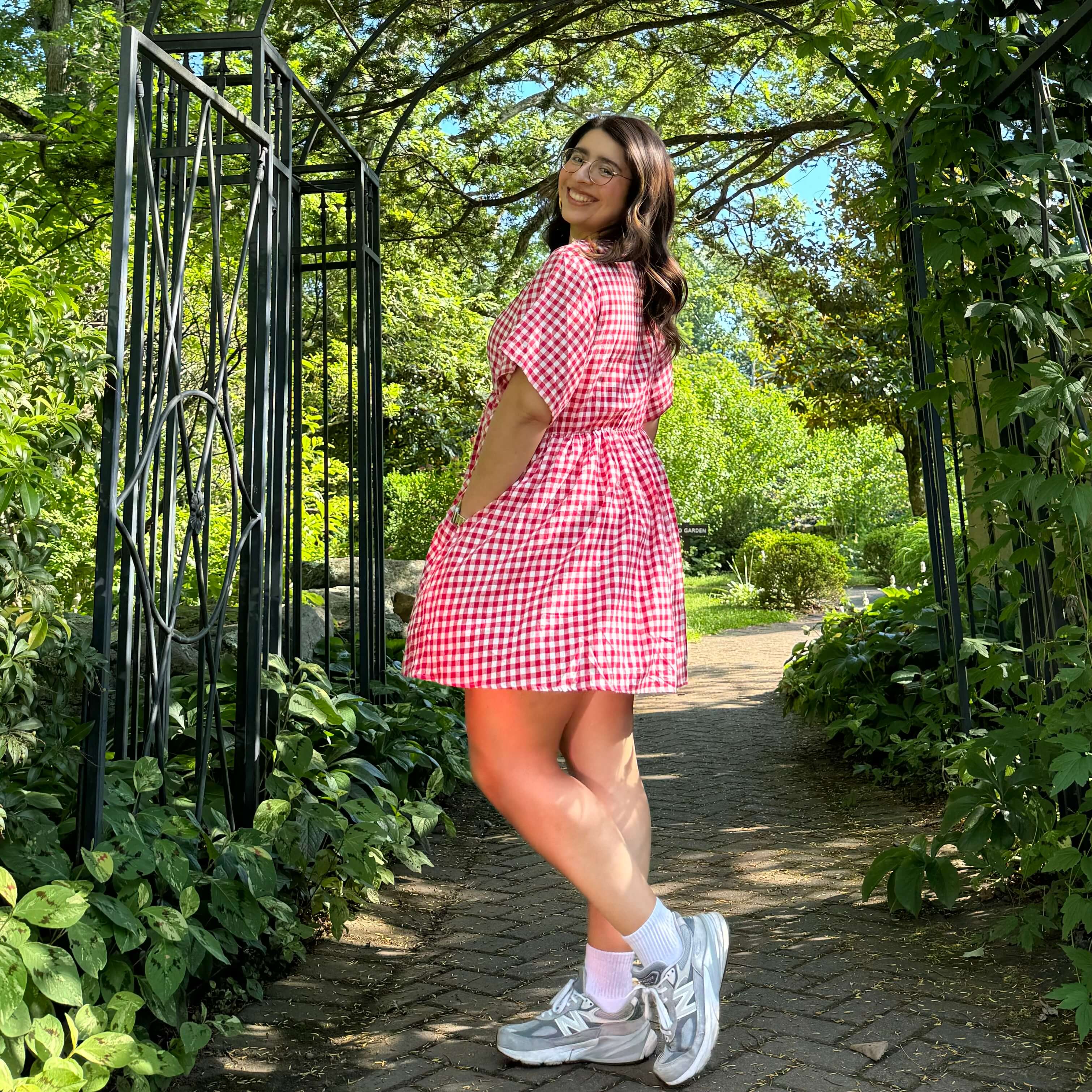 Gingham Dress - Tomato