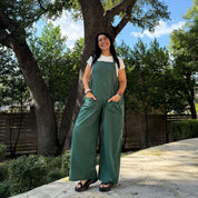 Linen Overalls - Pine