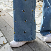 29" Inseam Jeans - Light Wash with Bees