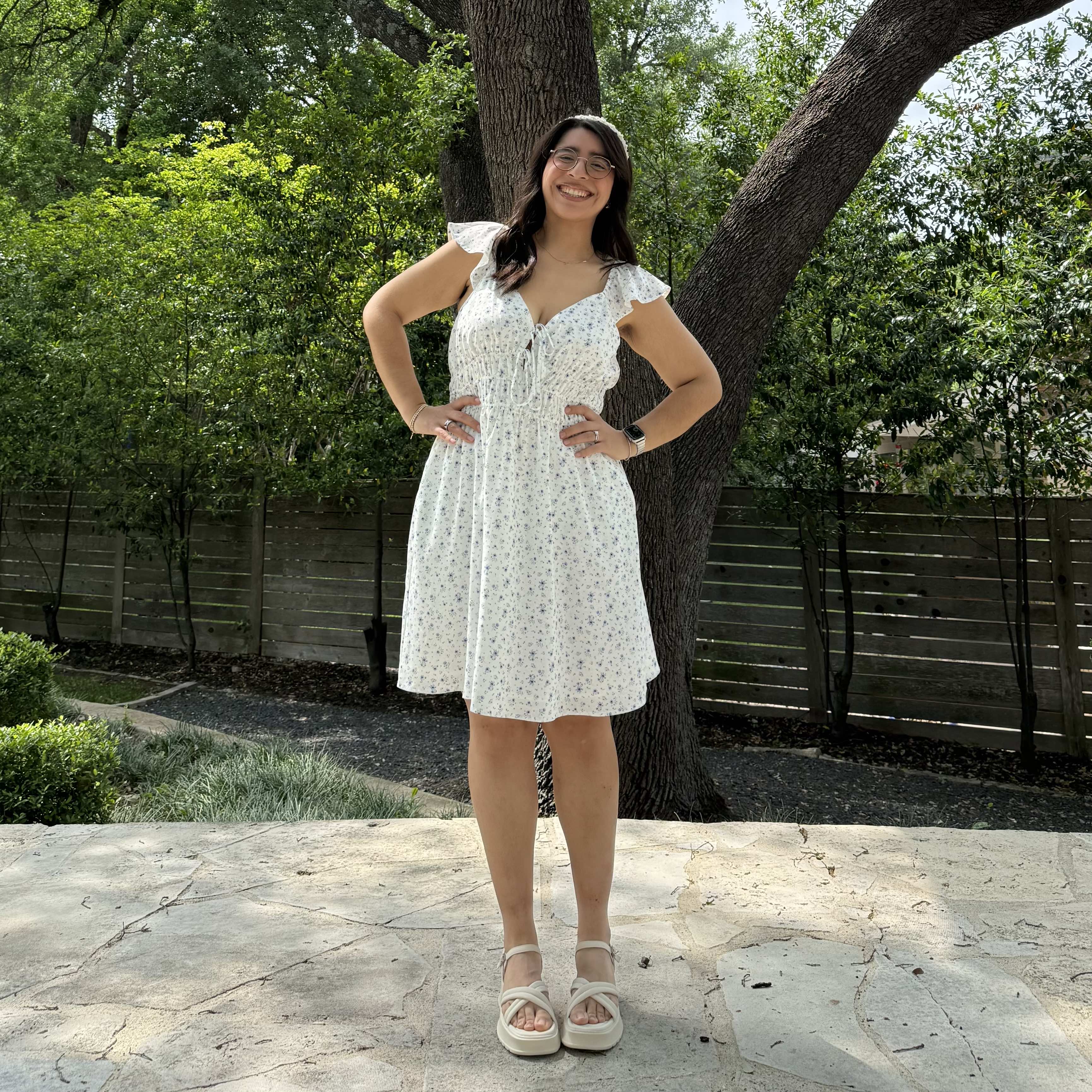 The Willow Dress - White Floral