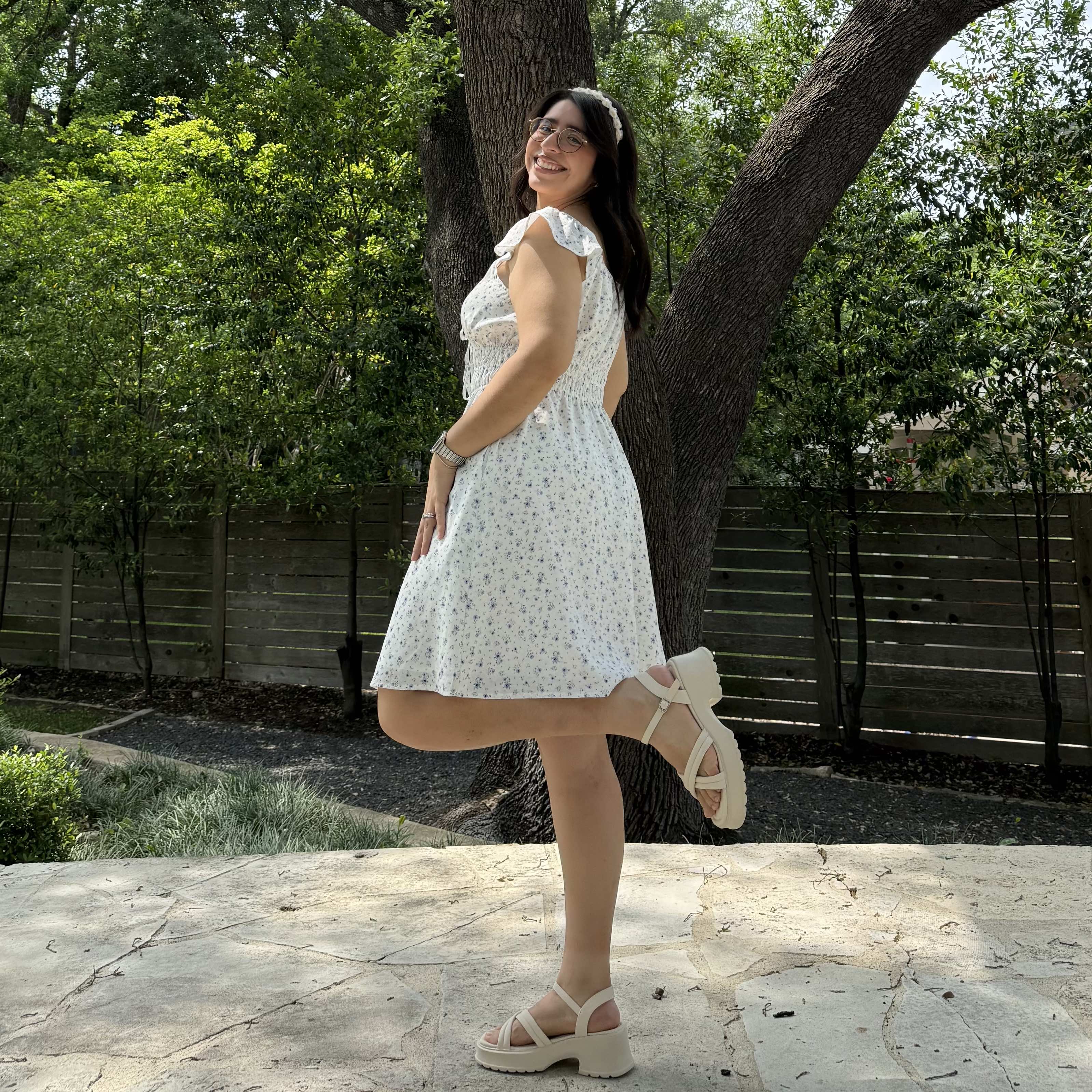 The Willow Dress - White Floral