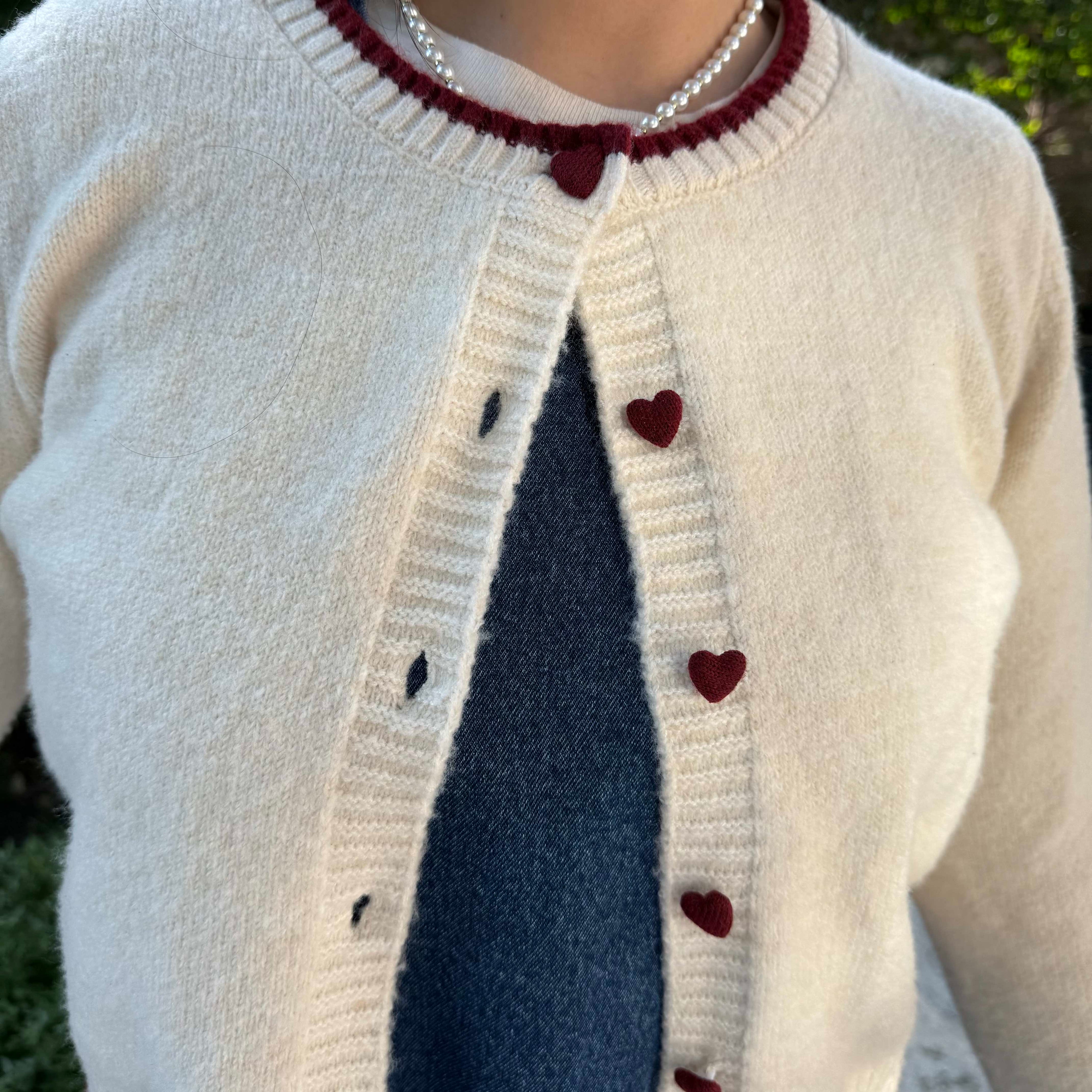 Love Letter Cardigan - Cream *Clearance Sale*