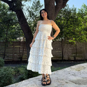 Wildflower Maxi Dress - Cream/Blue *Clearance Sale*