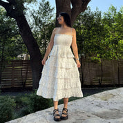 Wildflower Maxi Dress - Cream/Blue *Clearance Sale*