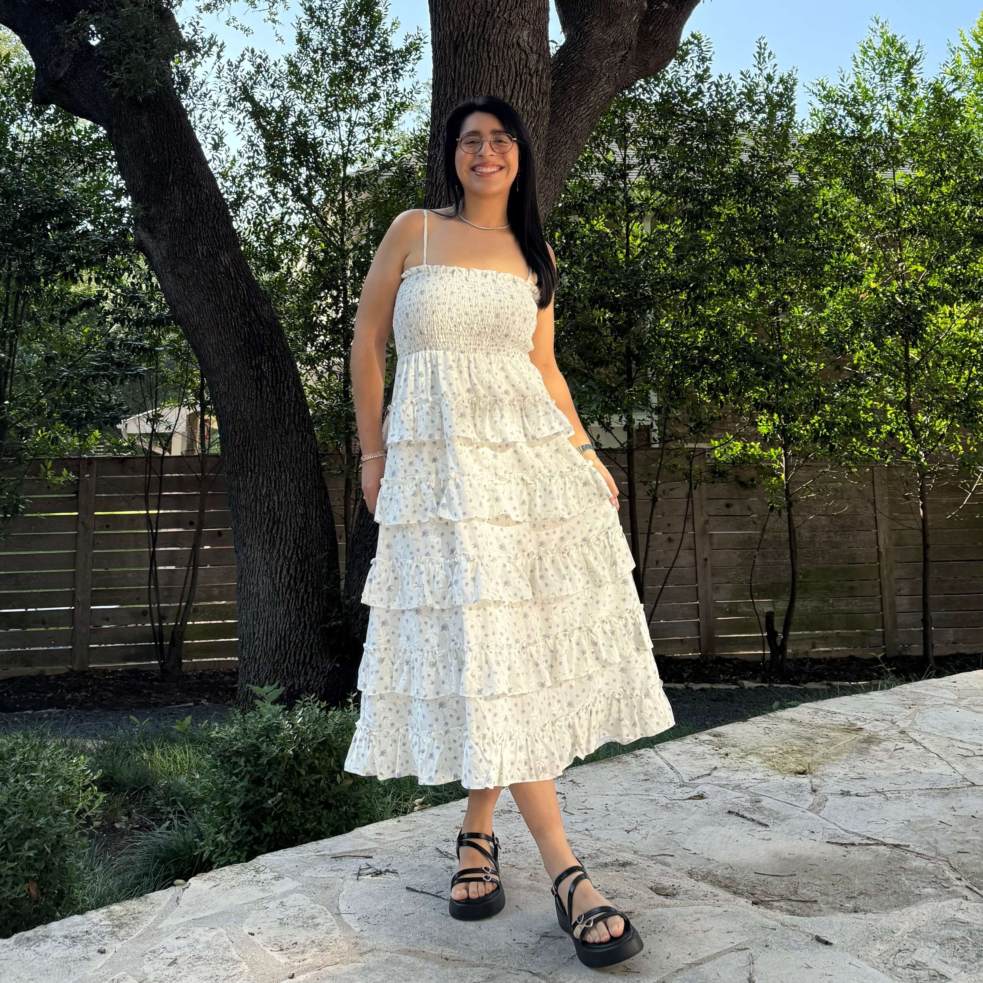 Wildflower Maxi Dress - Cream/Blue *Clearance Sale*