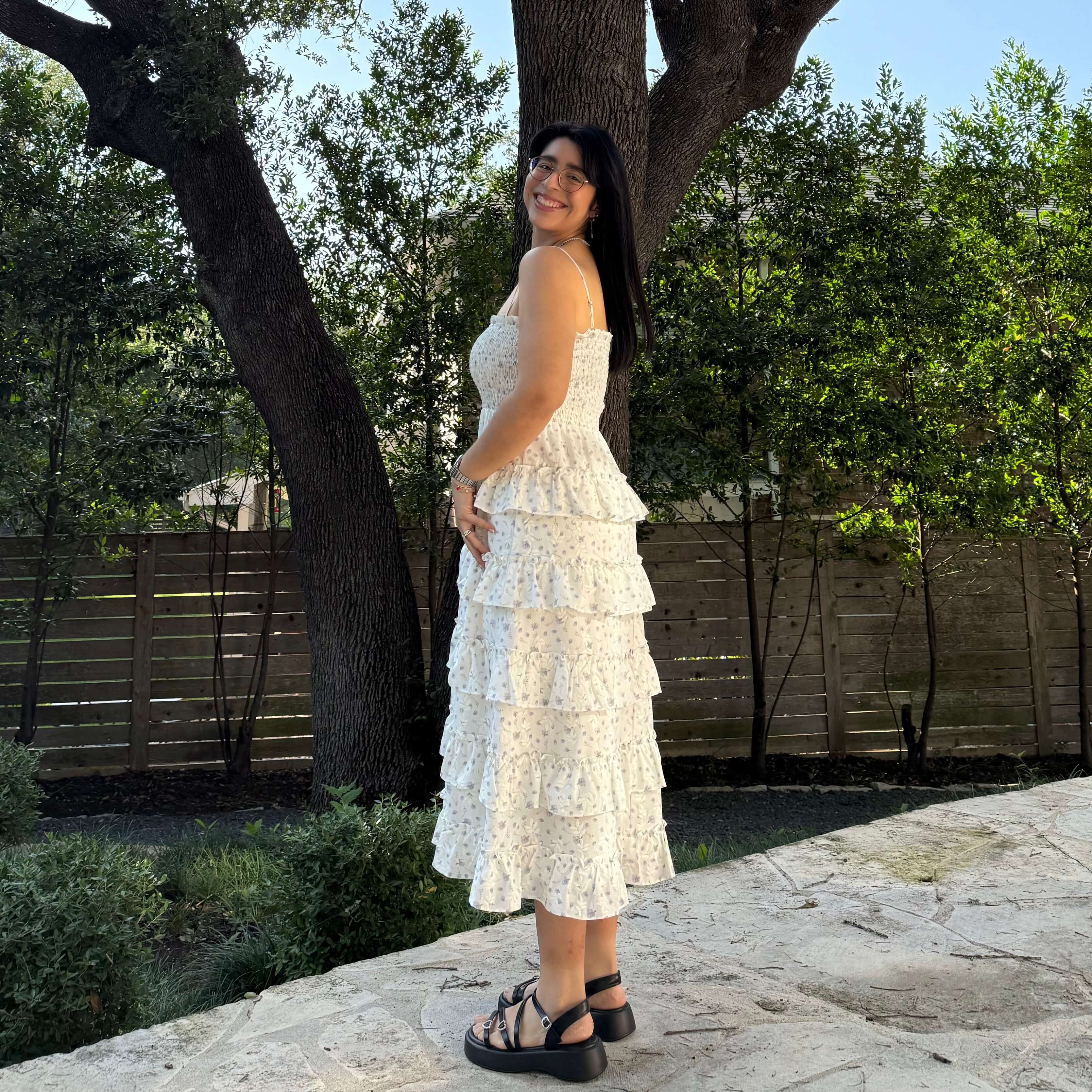 Wildflower Maxi Dress - Cream/Blue *Clearance Sale*