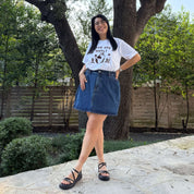 Original Denim Mini Skirt - Medium Wash