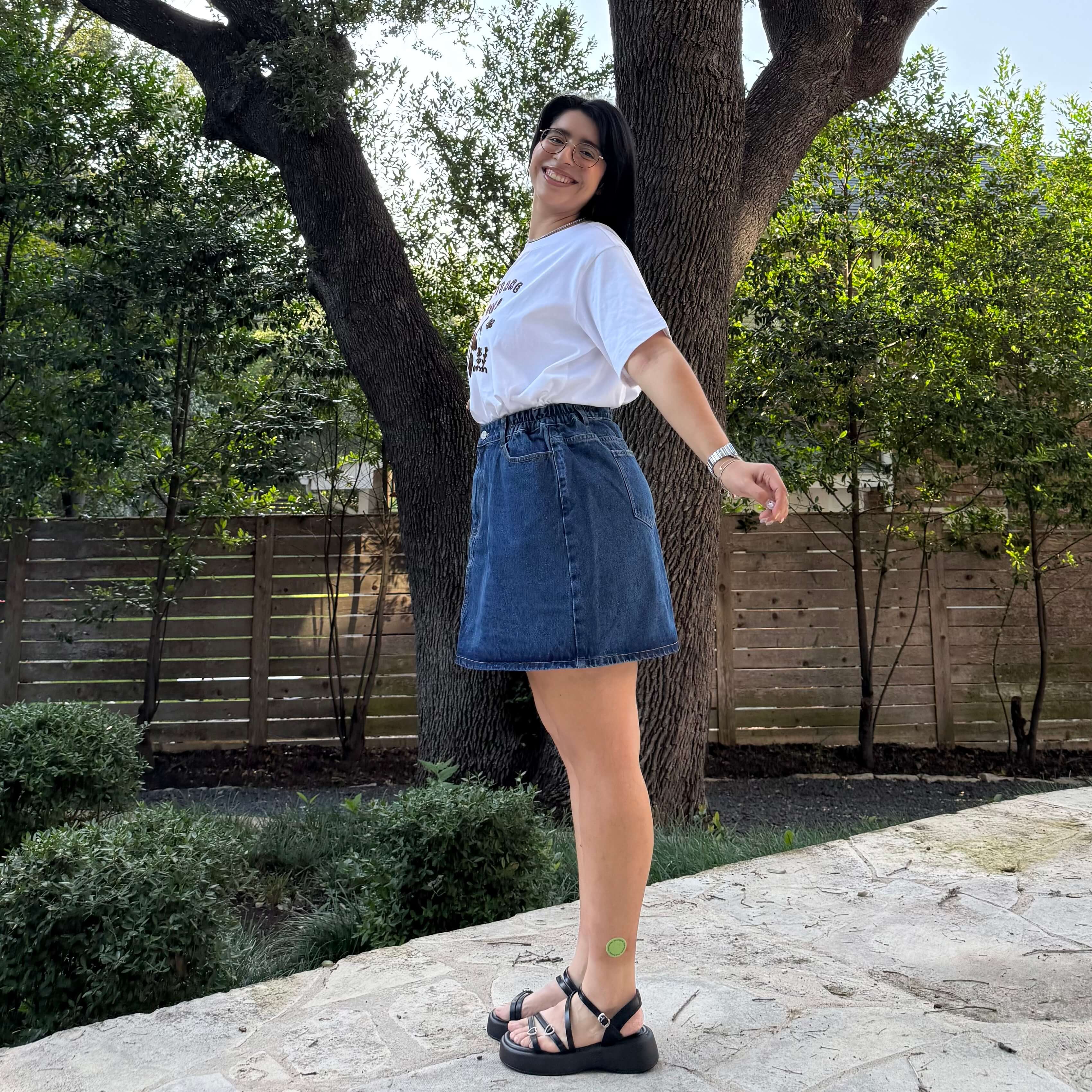 Original Denim Mini Skirt - Medium Wash