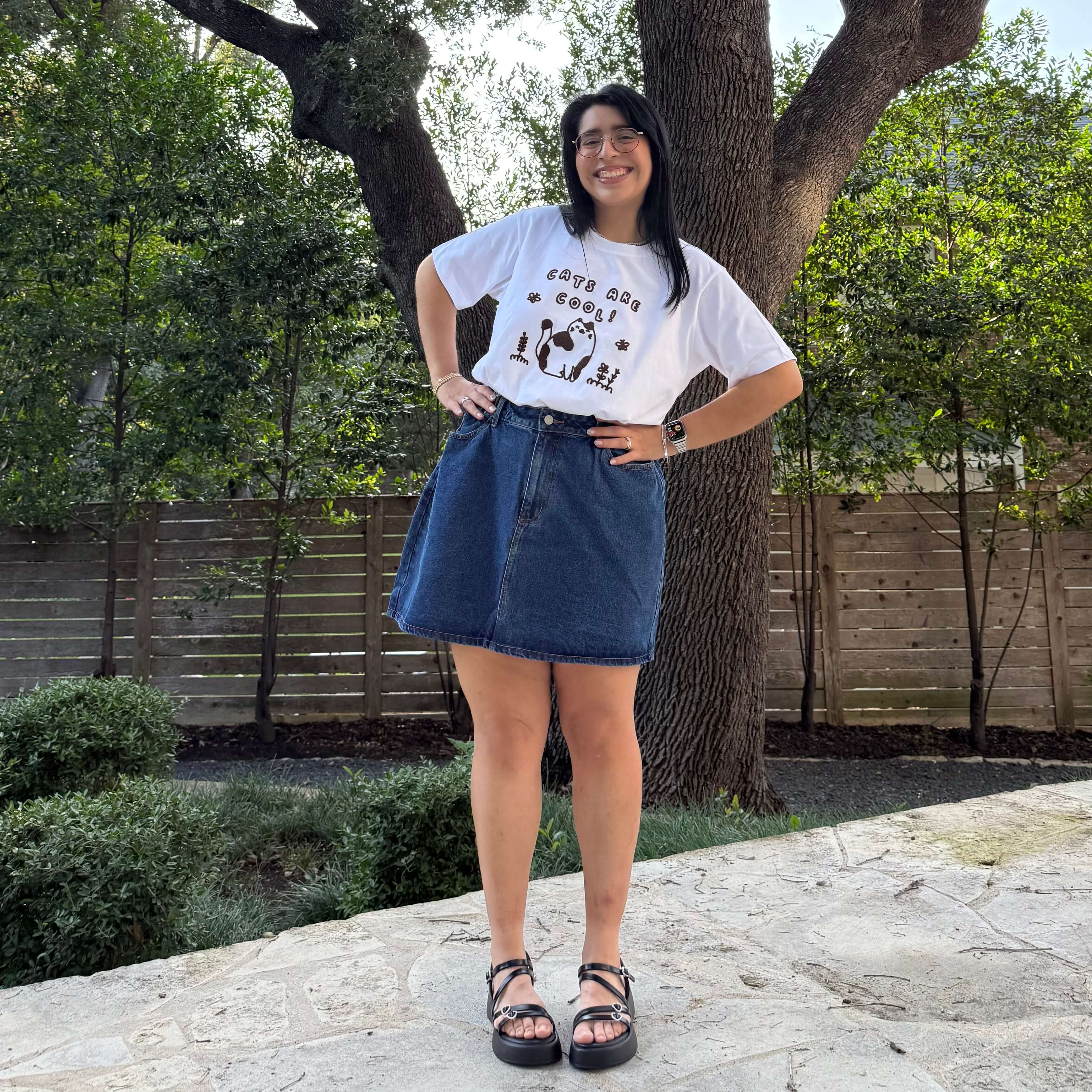 Original Denim Mini Skirt - Medium Wash